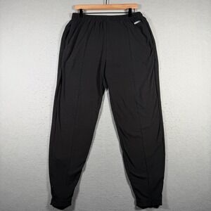 Vintage Brooks In-Relay‎ Mens Running Pants Black Athletic Joggers Ankle Zip M